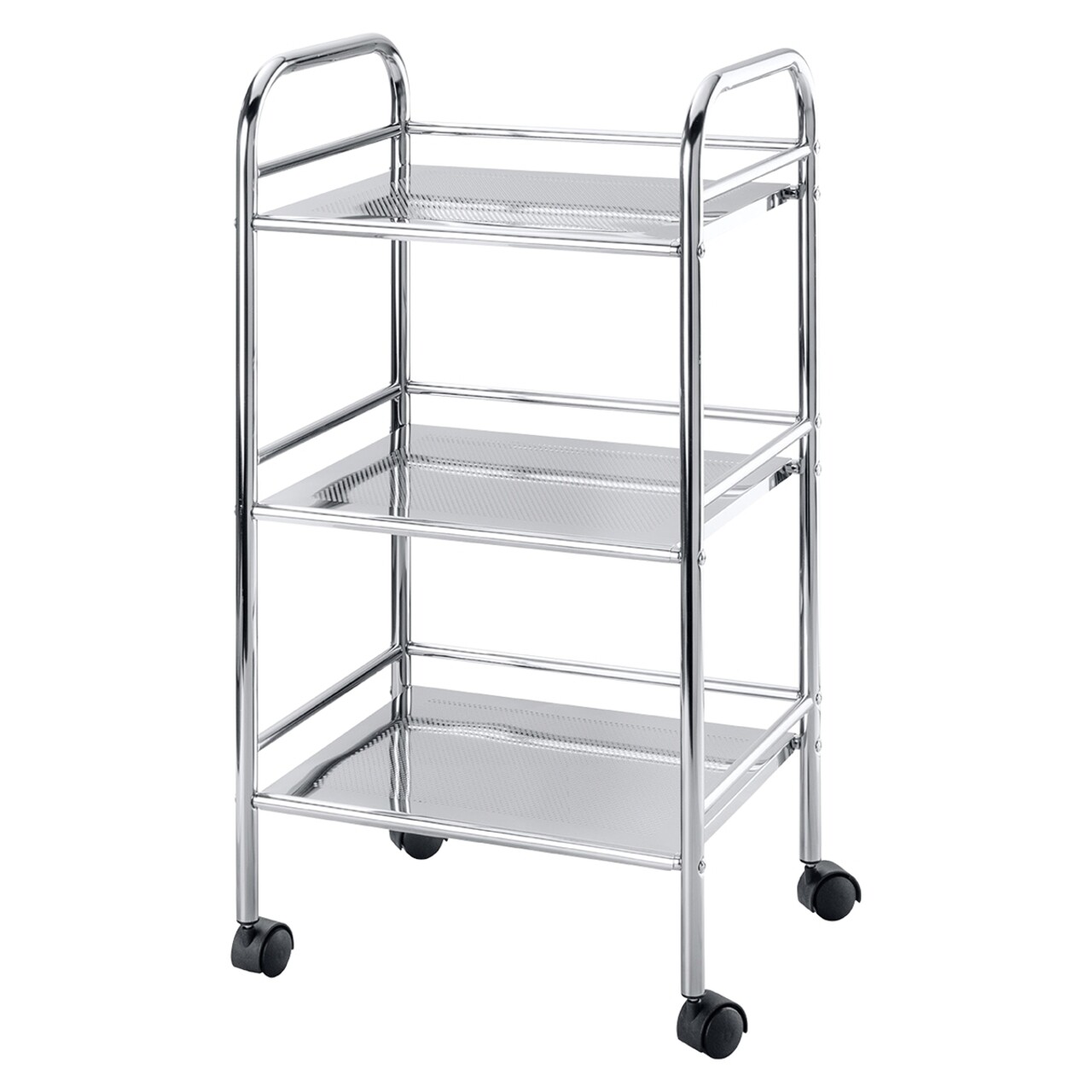 Carucior cu 3 rafturi pentru baie, Wenko, Exclusive, 41 x 75 x 32 cm, inox cromat - imagine 3